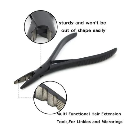 Pedido personalizado Ferramenta de separação de cabelo Aço inoxidável I-Tips Micro contas Plier mais próximo