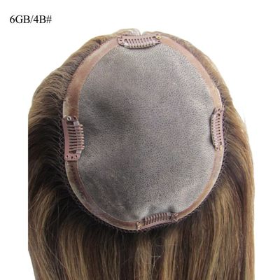 Mono Base Topper Judaico Kosher para Mulheres 5.5X6 Prime Prime Cuticle Alinhado Peça de Cabelo