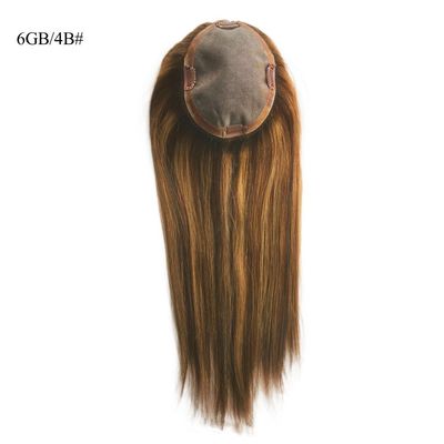 Mono Base Topper Judaico Kosher para Mulheres 5.5X6 Prime Prime Cuticle Alinhado Peça de Cabelo