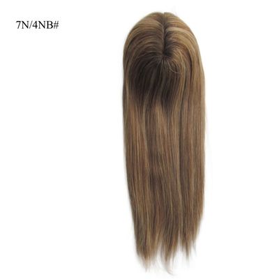 Mono Base Topper Judaico Kosher para Mulheres 5.5X6 Prime Prime Cuticle Alinhado Peça de Cabelo