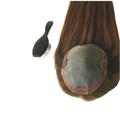 Mono Base Topper Judaico Kosher para Mulheres 5.5X6 Prime Prime Cuticle Alinhado Peça de Cabelo
