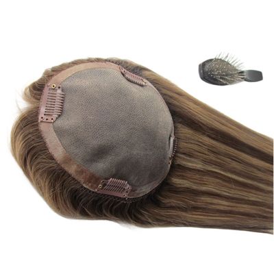 Remy Hair Cabelo Humano Mono Topper para Mulheres de Cabelo Fino 0,300kg Pacote Peso Bruto