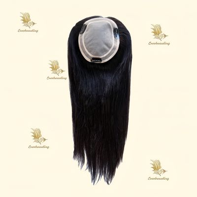Tecnologia artesanal Pequeno tamanho Parte lateral cabelo humano cor natural peruca de toupee para mulheres