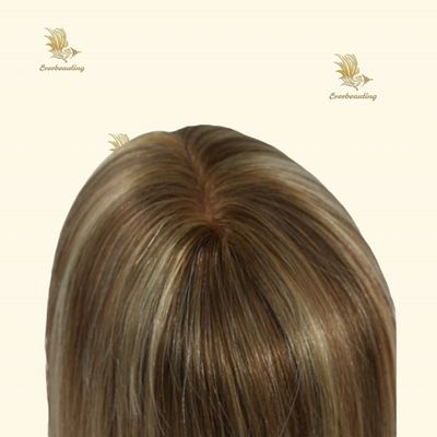 Remy Hair Topper-23007 Monofilament Topper Highlight Amarrado à mão 3X6.5 Prime Mono Base