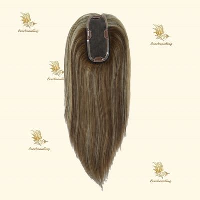 Remy Hair Topper-23007 Monofilament Topper Highlight Amarrado à mão 3X6.5 Prime Mono Base