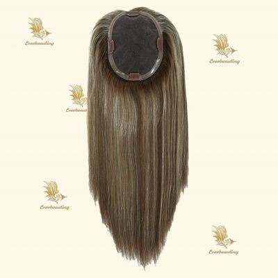 Remy Hair Topper-23007 Monofilament Topper Highlight Amarrado à mão 3X6.5 Prime Mono Base